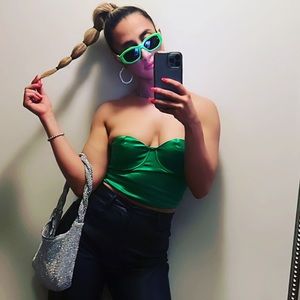 Zara Satin Corset Crop top